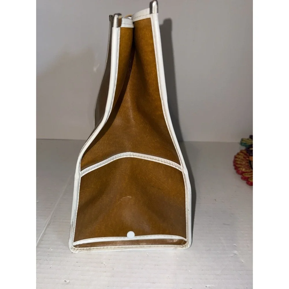 Vintage Speed Lady Brown Bag Katakana Silk Sports Bag Japan 1970s
